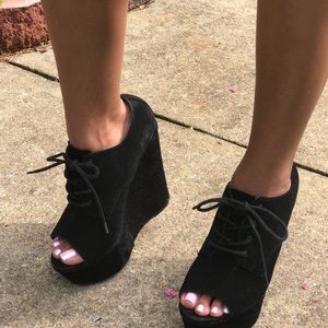 COPY - Black Steve Madden Wedges